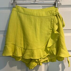 DO+BE Chartreuse Wrap Skort